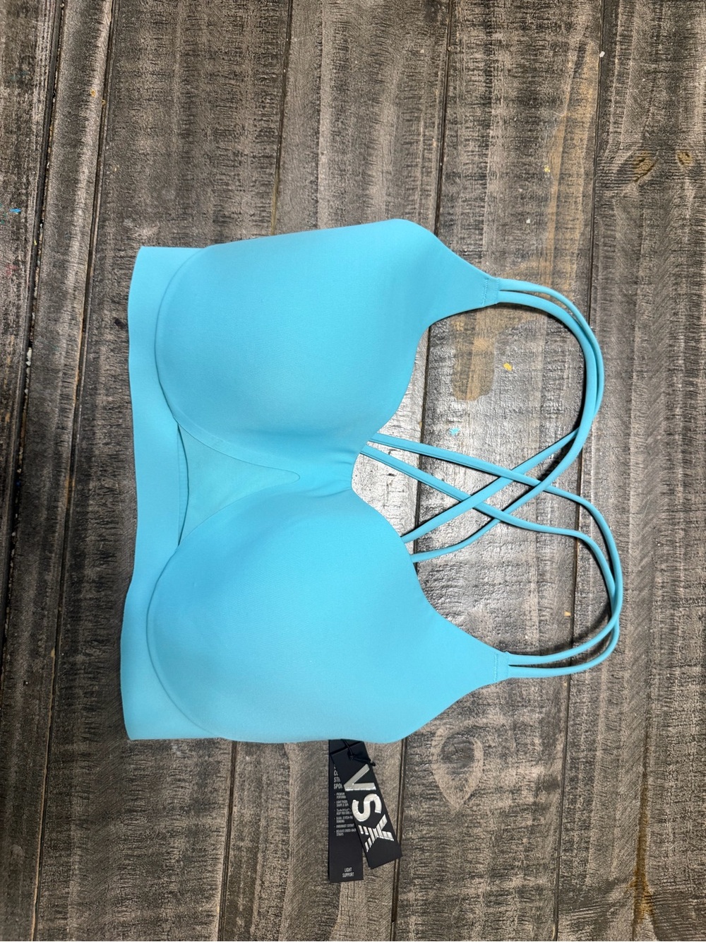 Victoria's Secret Aqua Blue Strappy Wireless Padded Bra